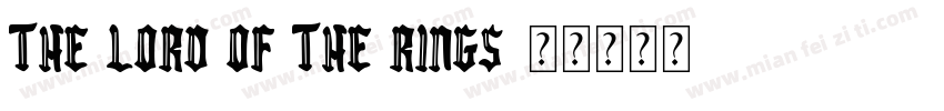 The Lord of the Rings字体转换